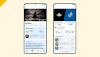 Two phone screens highlight curated Play Store pages: one for the musical Wicked and another featuring the San Francisco Giants vs. Los Angeles Dodgers.