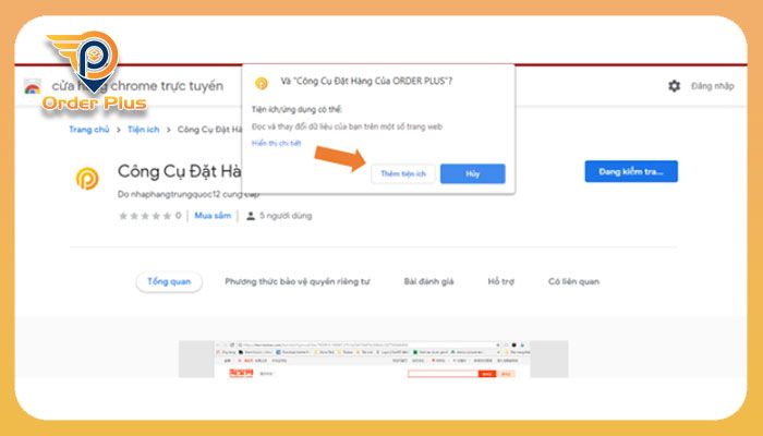 nhấn chọn Thêm tiện ích
