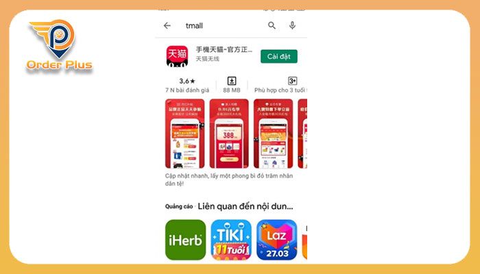 Tải app Tmall về thiết bị di động của bạn