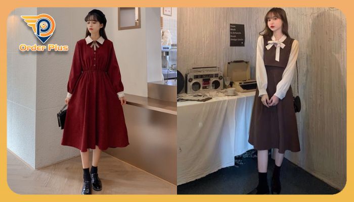 Đầm vintage tiểu thư